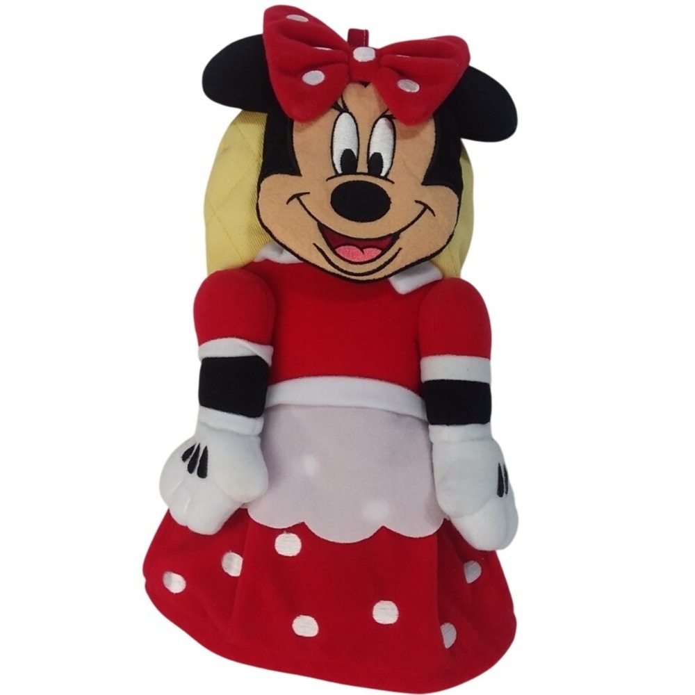 Disney Parks Minnie Mouse Oven Mitt Potholder Kitchen Decor‎ 13" Red Bow
